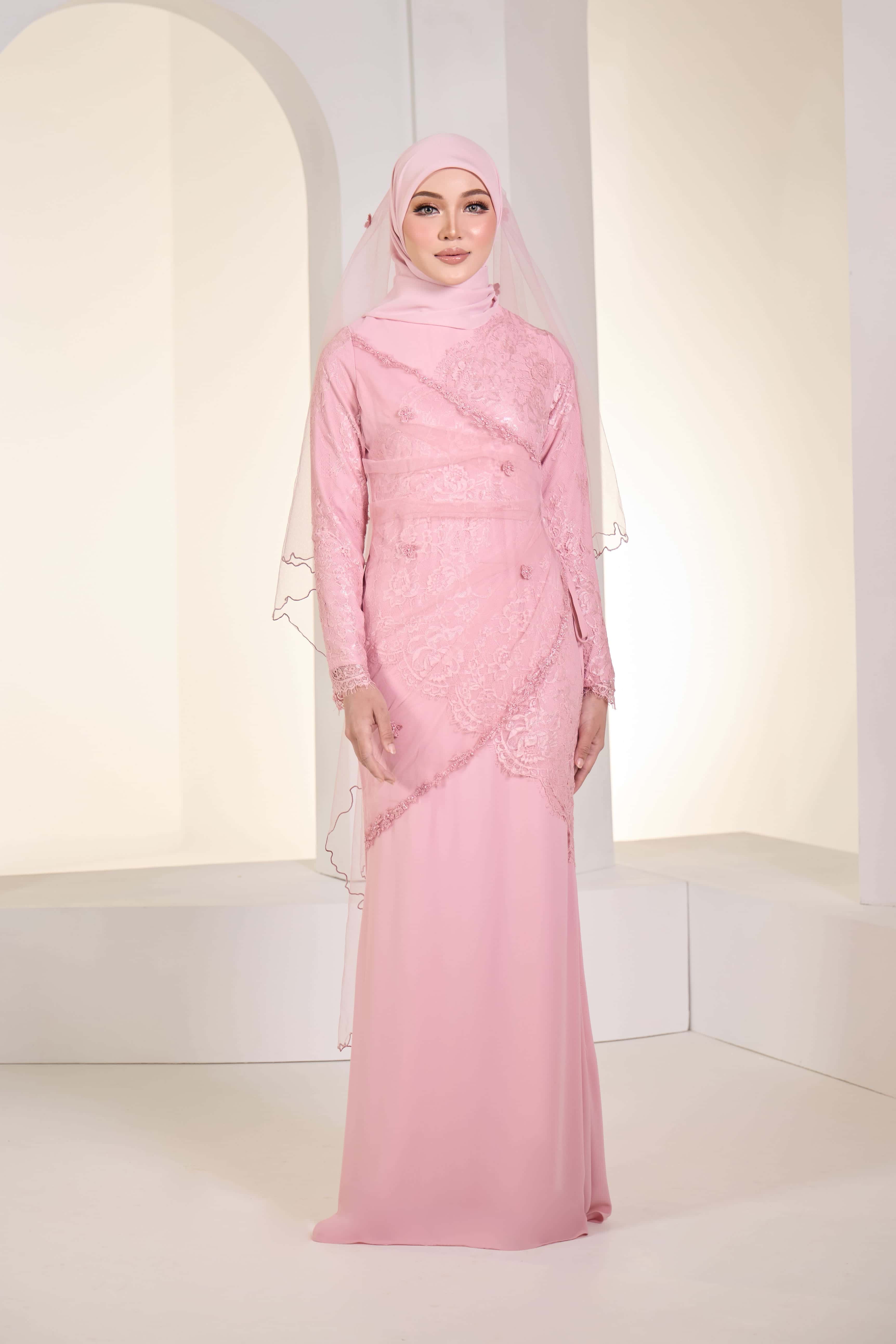 EDWINA BRIDE DRESS (DUSTY PINK) - Image 3
