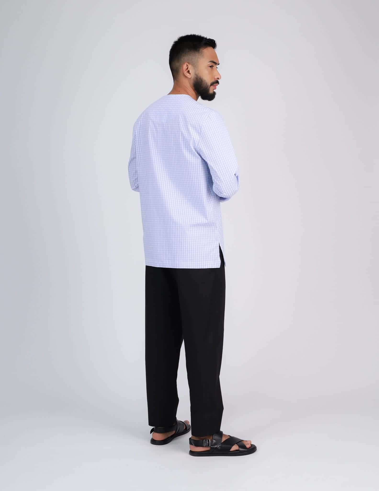 HAQEEM KURTA (LIGHT BLUE) - Image 5
