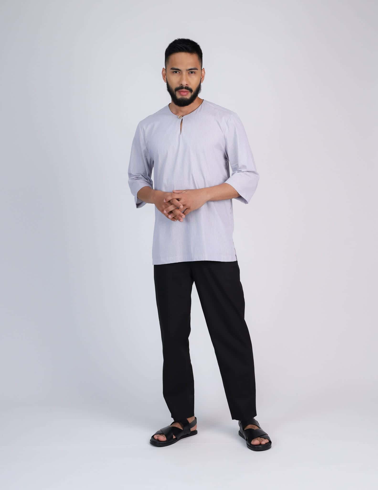 ZAFAR KURTA (GREY) - Image 4