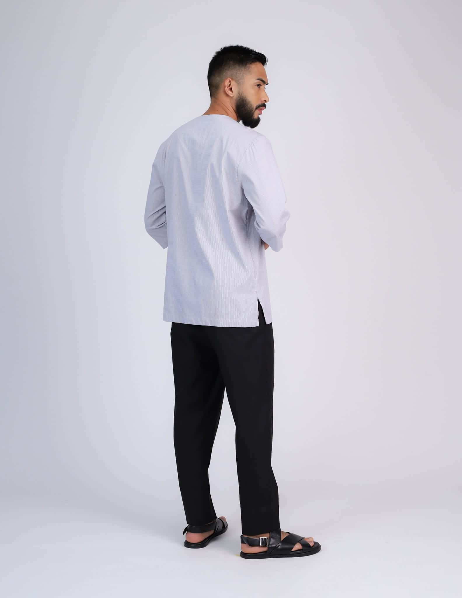 ZAFAR KURTA (GREY) - Image 8