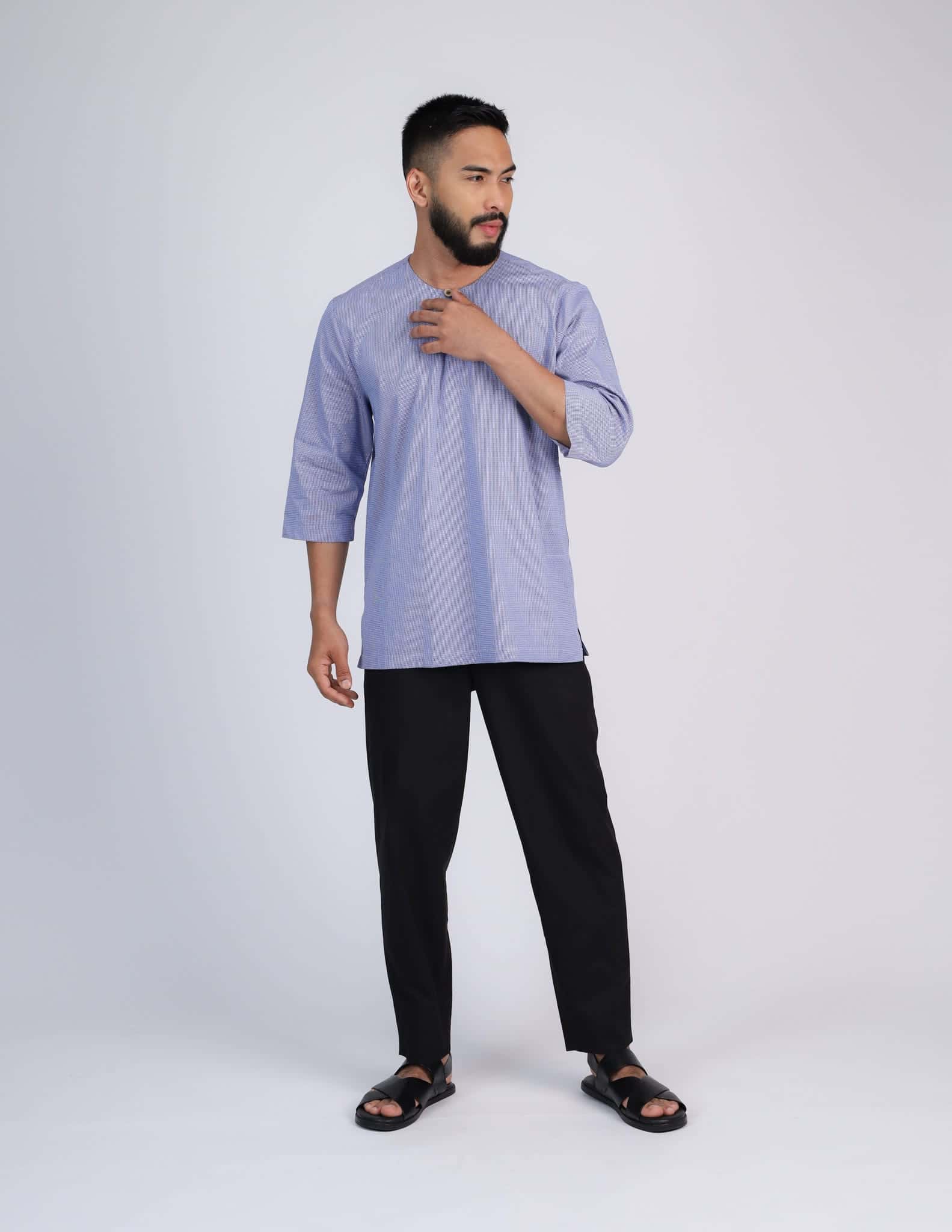 ZAFAR KURTA (SKY BLUE) - Image 4